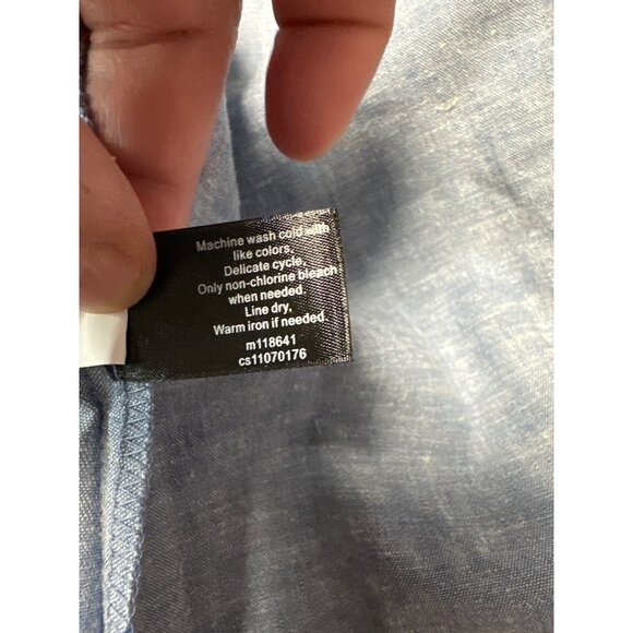 Lane Bryant Womens Open Front Light Blue Blazer Size 18 - Picture 8 of 10